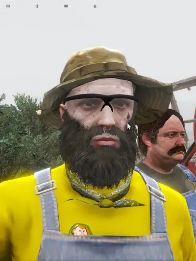 Fermier barbu avec chapeau – portrait GTA